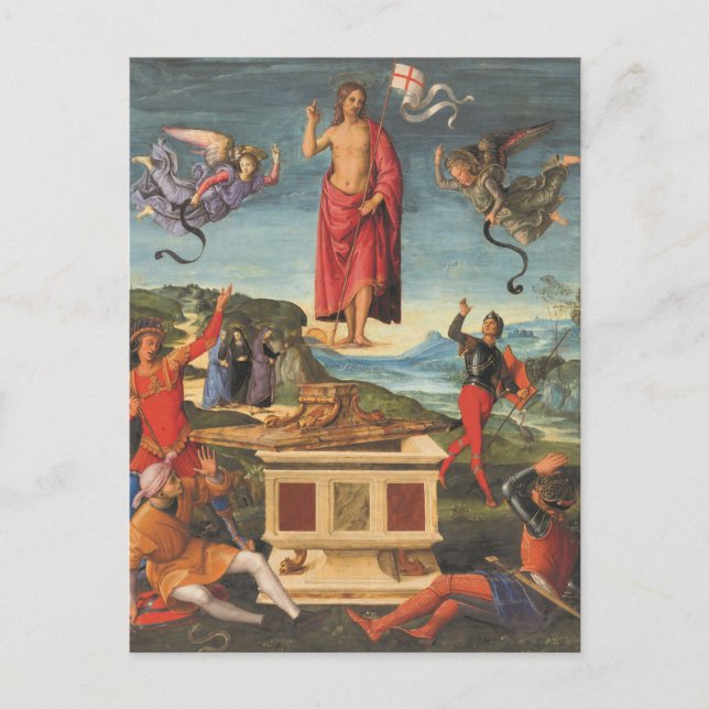 Resurrection of Jesus by Raphael Postcard (Front)