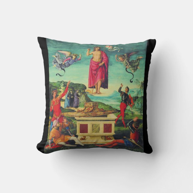 Resurrection of Jesus Christ by Raphael Throw Pillow (Front)