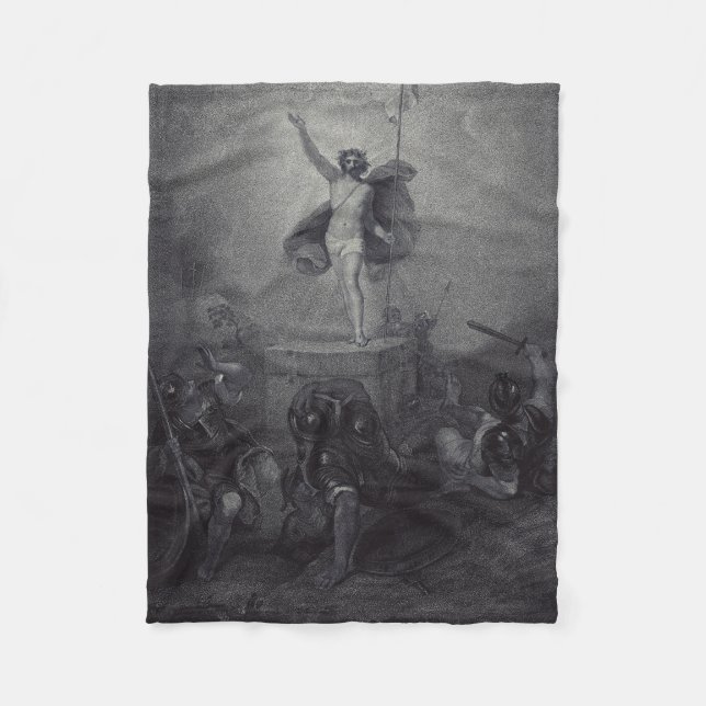 Resurrection of Jesus Christ Fleece Blanket (Front)