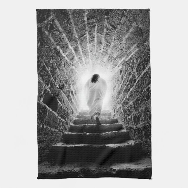Resurrection of Jesus Christ Kitchen Towel (Vertical)