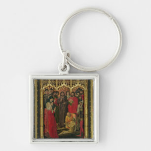 Resurrection of Lazarus Triptych; The Raising of L Keychain