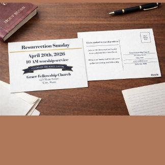 Resurrection Sunday Church Postcard Invite