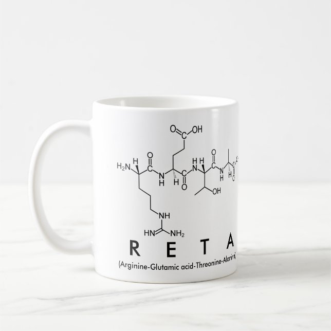 Reta peptide name mug (Left)
