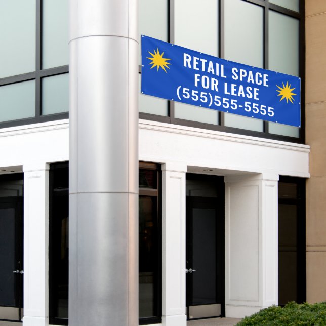 Retail Space for Lease Banner (Outside Building)