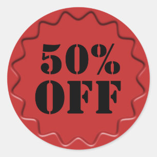 Retails Discount Sale Badge Classic Round Sticker