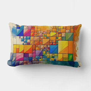 Retangles Throw Pillow