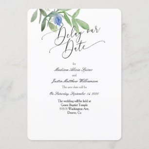 Retarder notre date Faire-part de mariage