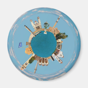 Rethymno city Greece little tiny planet landmark a Magnet