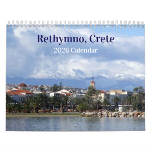 Rethymno Crete Greece 2026 Calendrier