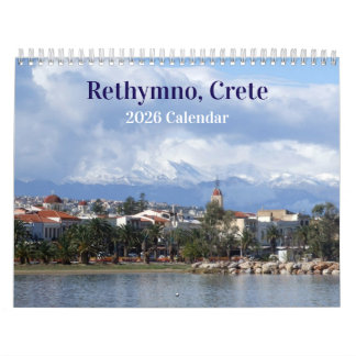 Rethymno Crete Greece 2026 Calendrier