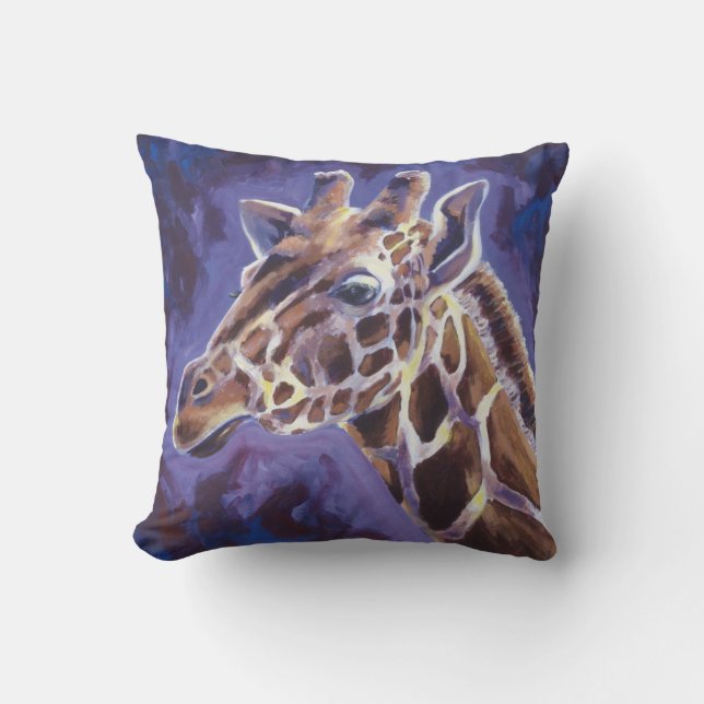 Reticulated Giraffe Throw Pillow (Front)