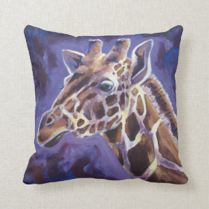 Reticulated Giraffe Throw Pillow