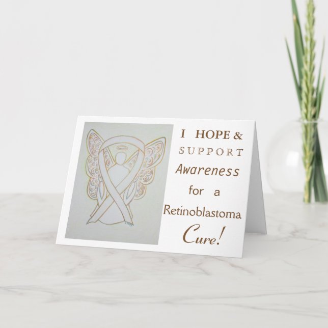 Retinoblastoma Awareness Ribbon Greeting Card (Front)
