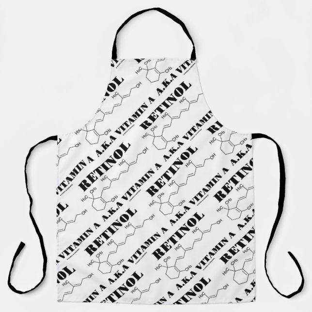 Retinol A.K.A. Vitamin A Chemical Molecule Apron (Front)