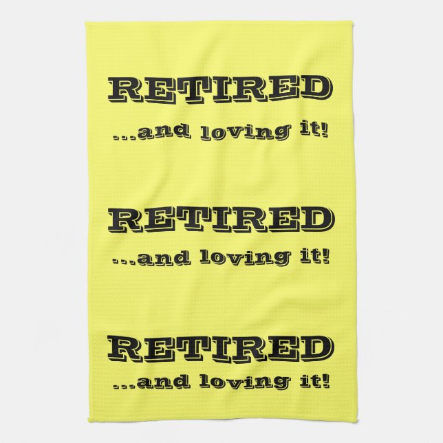 Retiré et l'aimer a customisé la serviette de (Vertical)