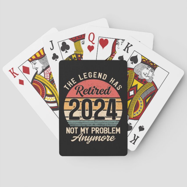 Retired 2024 Not My Problem Anymore Playing Cards (Back)