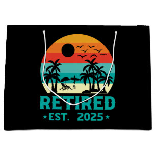 Retired 2025 Retirement  Large Gift Bag