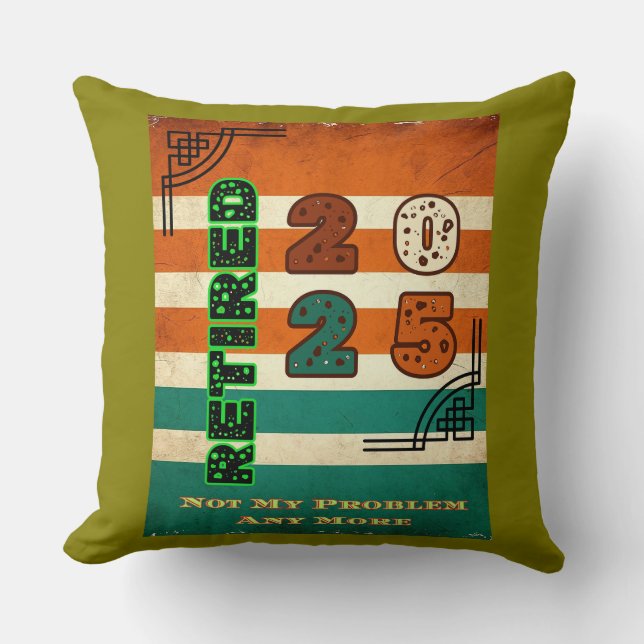 Retired 2025 throw pillow (Front)