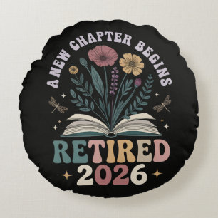 retired 2026 a new chapter begins round pillow