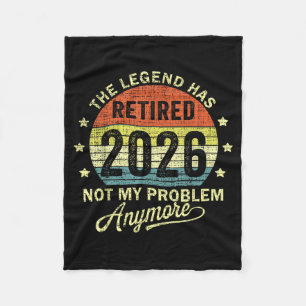 Retired 2026 Retirement 2026  Fleece Blanket