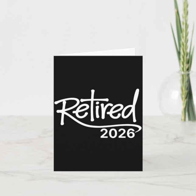 Retired 2026 Vintage Christian Retirement Party  Card (Front)