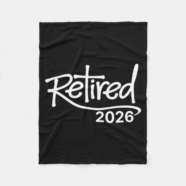 Retired 2026 Vintage Christian Retirement Party  Fleece Blanket (Front)