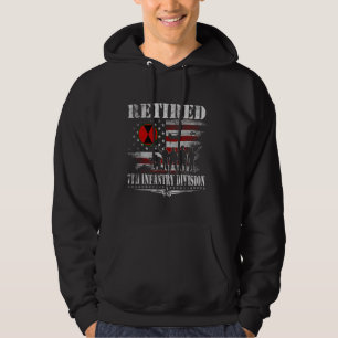 Retired 7th Infantry Division Veteran Military Fat Hoodie