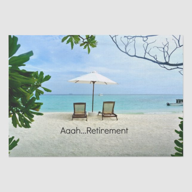 Retired - Aaah...Retirement Tissue Paper (Front)