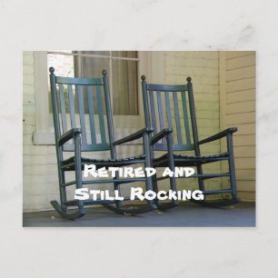 "Retired and Still Rocking" fun custom design Postcard