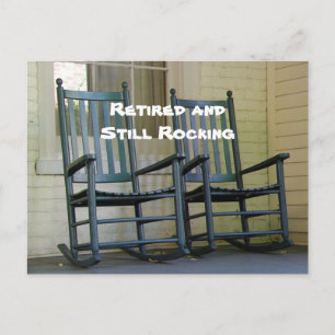 "Retired and Still Rocking" postcard