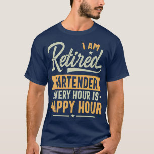 Retired Bartender Gift Ideas Bartender Retired Gif T-Shirt