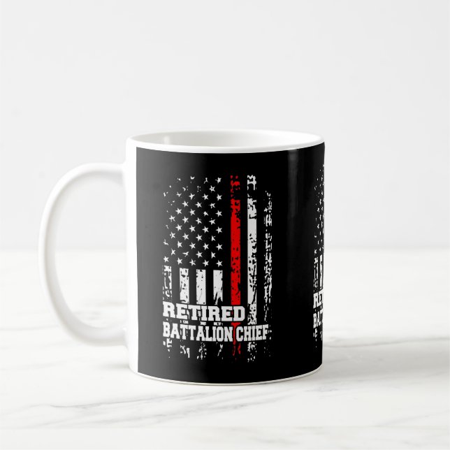 Retired Battalion Chief Shirt Firefighter Retireme Coffee Mug (Left)