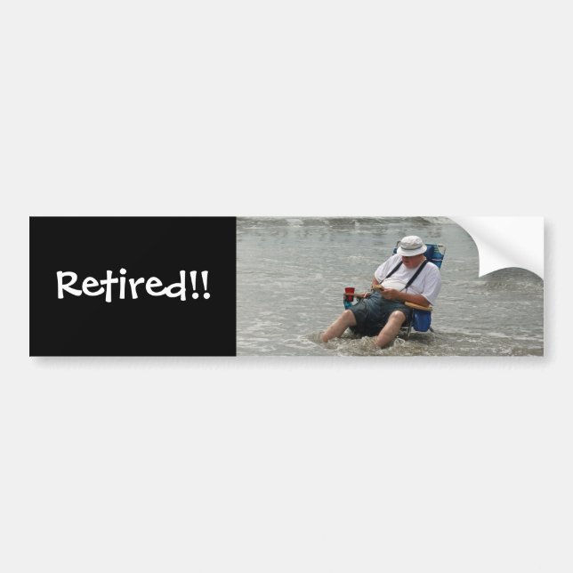 Retired!! Bumper Sticker (Front)