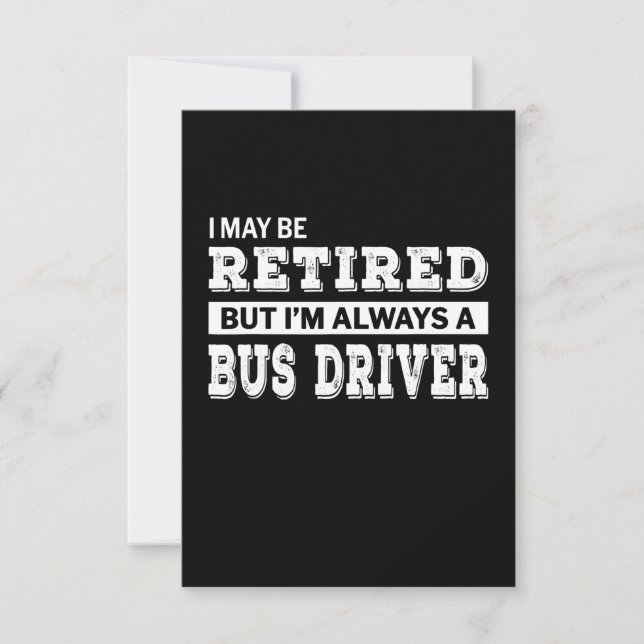 Retired Bus Driver Gift Funny Retirement RSVP Card (Front)