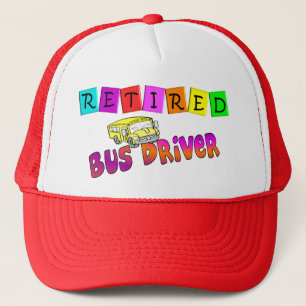 Retired Bus Driver Gifts Trucker Hat