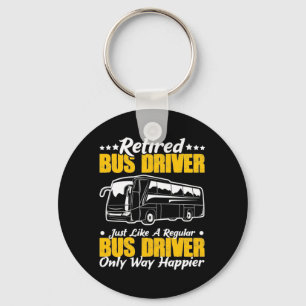 Retired Bus Driver Keychain