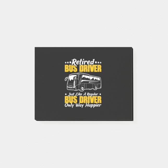 Retired Bus Driver Post-it Notes (Front)