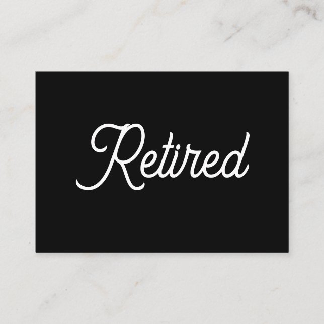 Retired Business Card (Front)