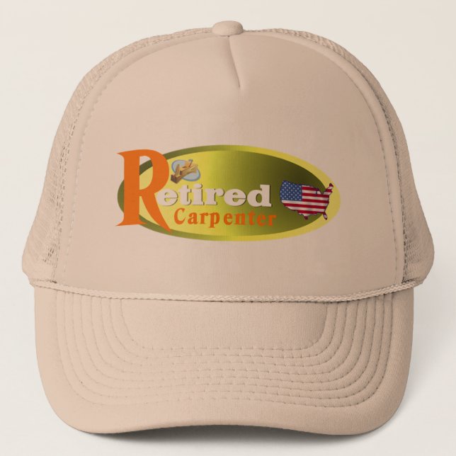 Retired Carpenter USA Trucker Hat (Front)