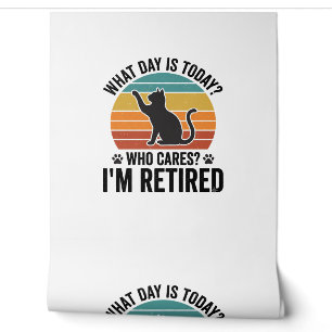 Retired Cat Vintage Sunset Funny Quote T-Shirt Des Wallpaper