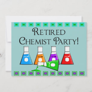 Retired Chemist Party Invitations
