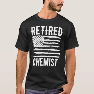 Retired Chemist Profession American Flag T-Shirt