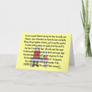 Retired Chemist Story Art Gifts Card