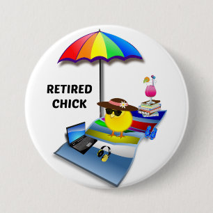 Retired Chick 3 Inch Round Button