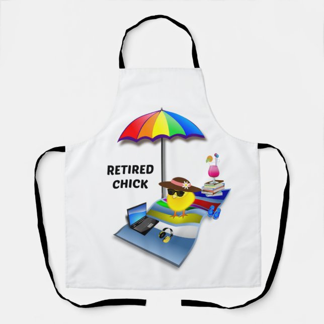 Retired Chick at the Beach Apron (Front)