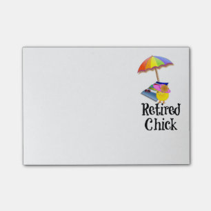 Retired Chick, Fun at the Beach Post-it Notes