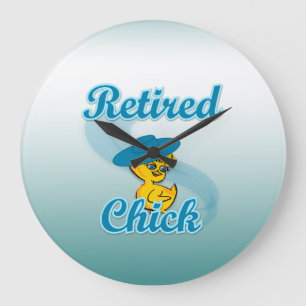 Retired Chick Large Clock