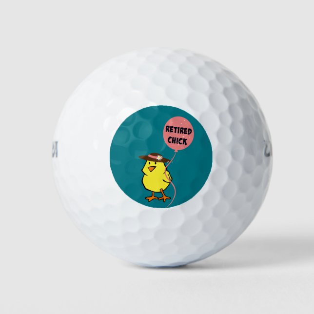 Retired Chick...oh so cute Golf Balls (Front)