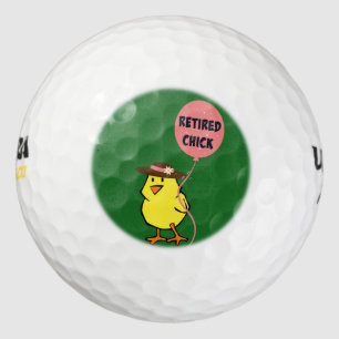 Retired Chick...oh so cute Golf Balls