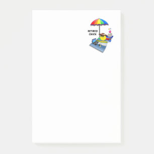 Retired Chick, popular design, Post-it Notes